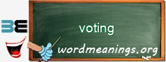 WordMeaning blackboard for voting